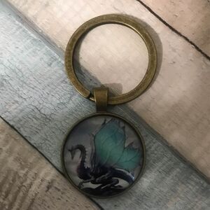 Winged Dragon Keychain Bronze